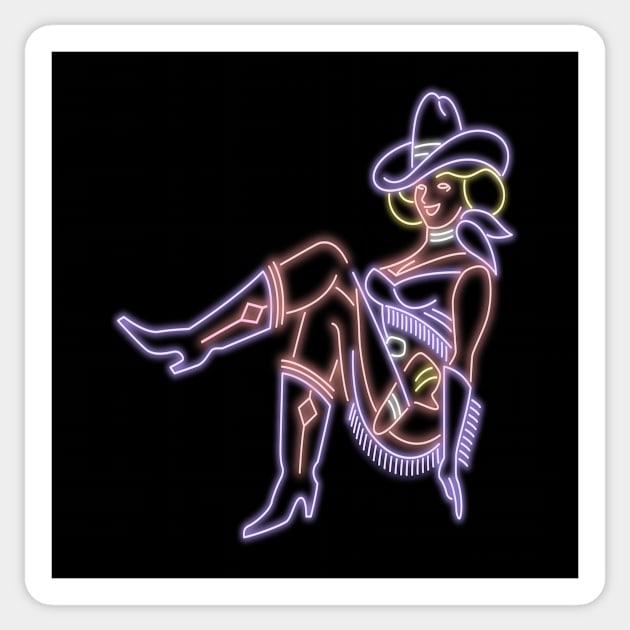 Cowgirl Sticker by Urban_Vintage